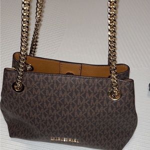 Michael Kors pebble leather purse with gold chain